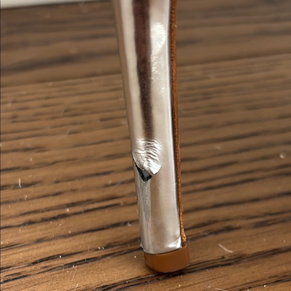 SCHUTZ Silver Heeled Boots with Metallic Finish - Picture 8 of 9